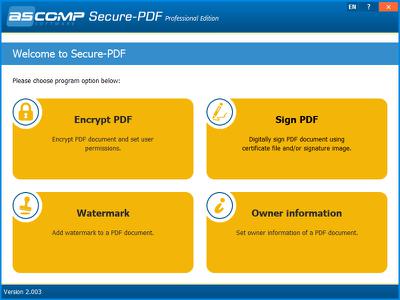 Secure-PDF Professional 2.003 Multilingual + Portable