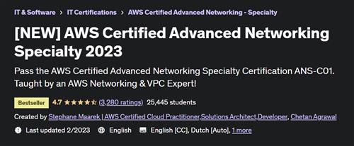 [NEW] AWS Certified Advanced Networking Specialty 2023