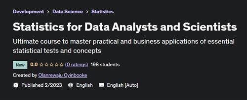 Statistics for Data Analysts and Scientists – [UDEMY]