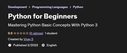 Python for Beginners by Vinay S