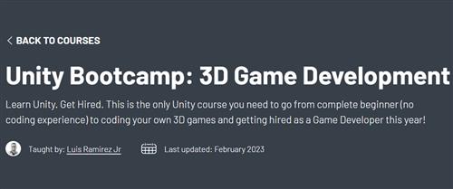 ZerotoMastery – Unity Bootcamp 3D Game Development