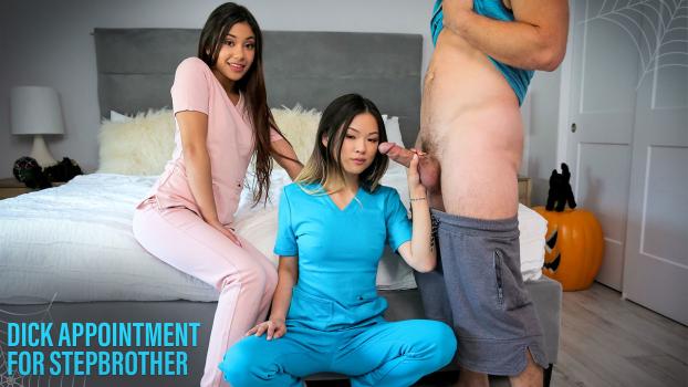 Bratty Sis - Lulu Chu & Xxlayna Marie (Momandson, Food Masturbation) [2023 | FullHD]