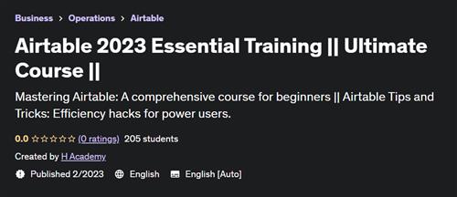 Airtable 2023 Essential Training Ultimate Course – [UDEMY]