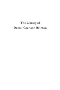 The Library of Daniel Garrison Brinton