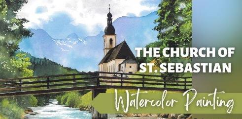 The Church of St. Sebastian – Watercolor Painting