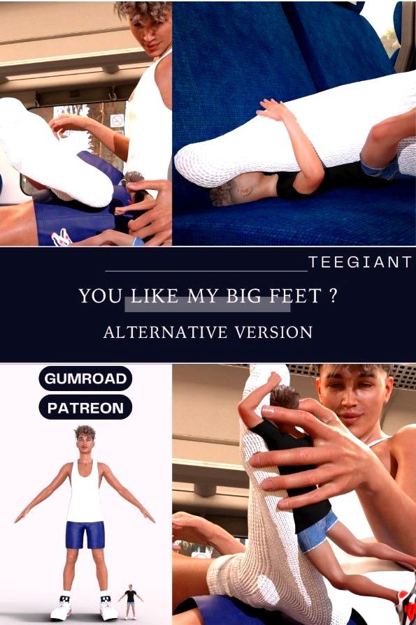 TeeGiant - You Like My Big Feet ? Alternative Version 3D Porn Comic