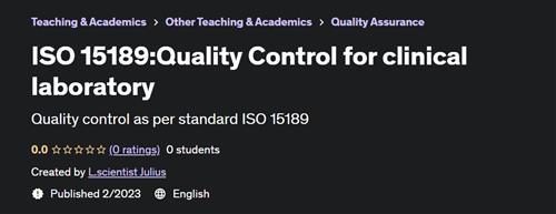 ISO 15189 - Quality Control for clinical laboratory