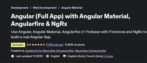 Angular (Full App) with Angular Material, Angularfire & NgRx – [UDEMY]