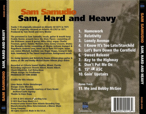 Sam Samudio - Sam Hard and Heavy (1971) (2013) Lossless 