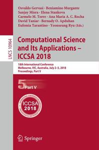 Computational Science and Its Applications - ICCSA 2018 (Part V)