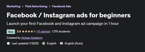 Facebook - Instagram ads for beginners 2023