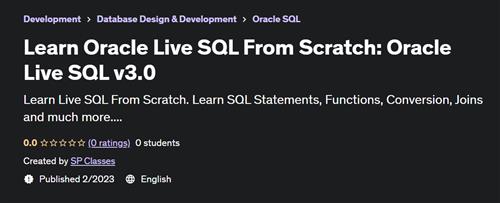 Learn Oracle Live SQL From Scratch Oracle Live SQL v3.0