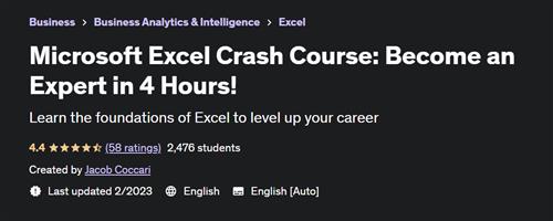 Microsoft Excel Crash Course Become an Expert in 4 Hours!