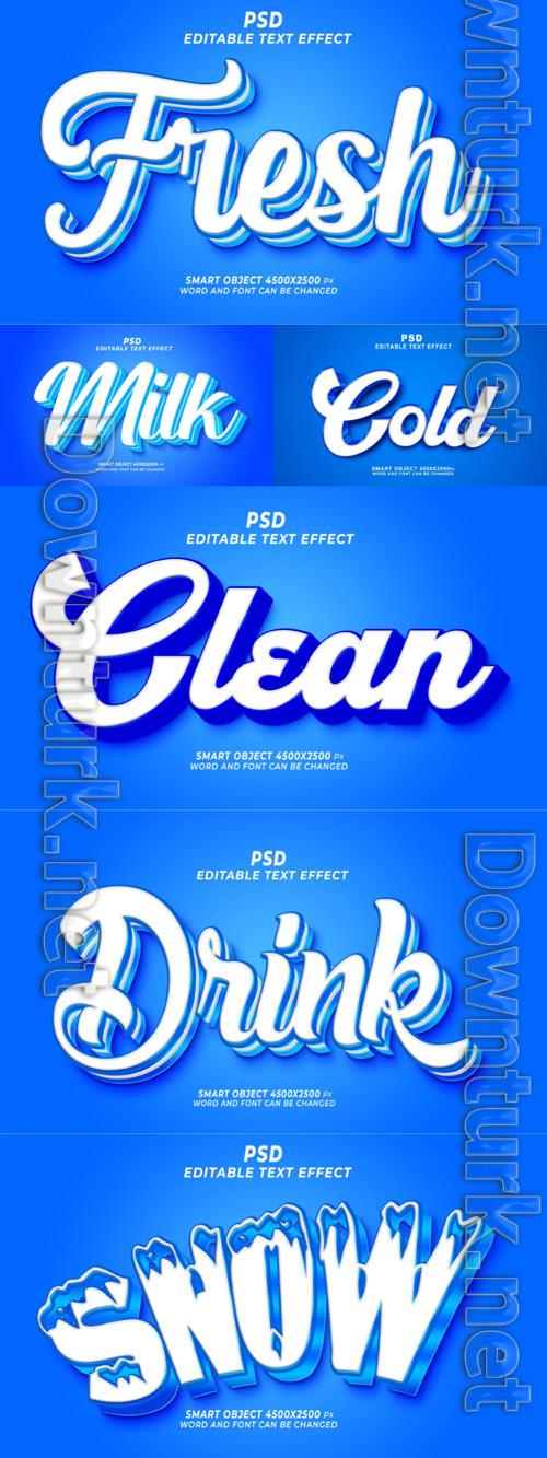 Style text effect editable template set vol 199