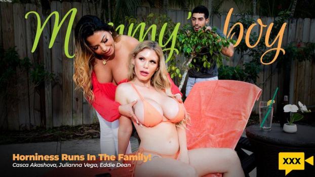 Mommy's Boy - Julianna Vega & Casca Akashova (Doubleanal, Cum On Tits) [2023 | FullHD]
