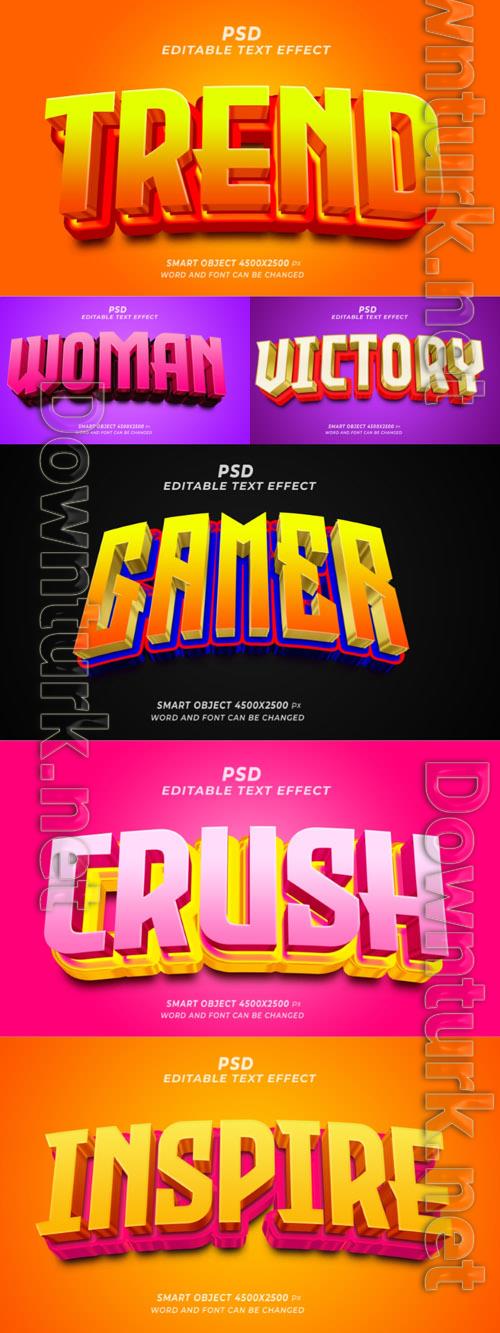 Style text effect editable template set vol 201