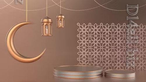 Ramadan Backdrop brown V 3 - 4K Motion Graphics