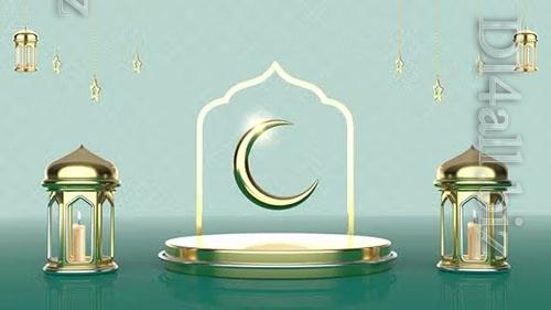 Ramadan Backdrop Light Green - 4K Motion Graphics