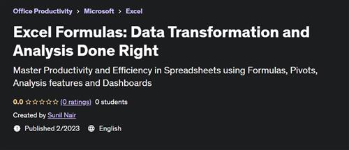 Excel Formulas Data Transformation and Analysis Done Right