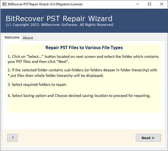 BitRecover PST Repair Wizard 3.0 Portable
