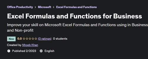 Excel Formulas and Functions for Business (2023)