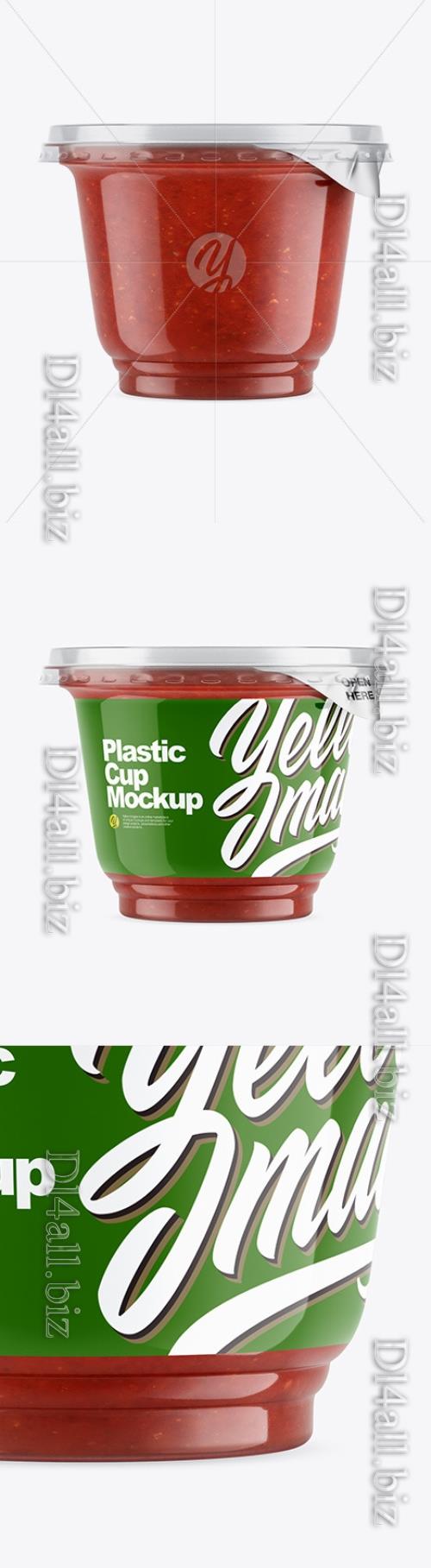 Plastic Cup w Sauce Mockup 46880