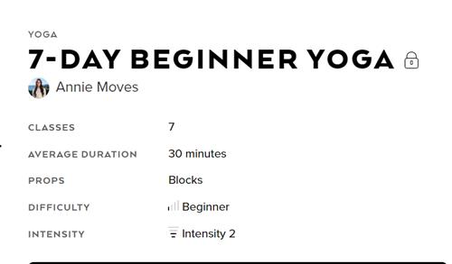 AloMoves –  7– Day Beginner Yoga