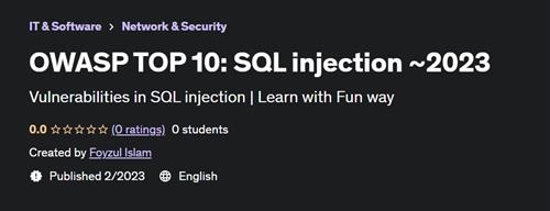 OWASP TOP 10 SQL injection ~2023