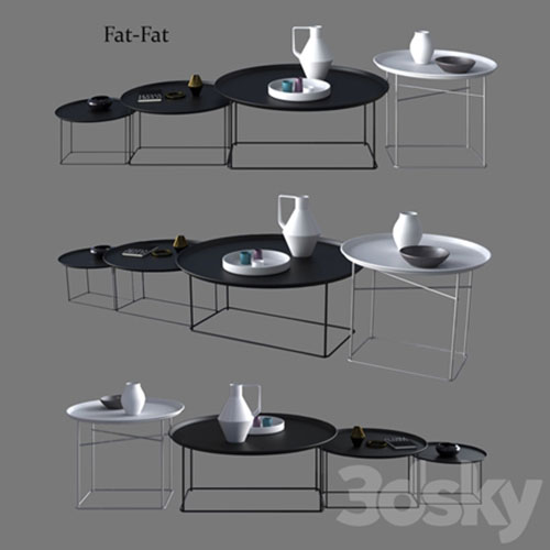 3D Models B & B Italia Maxalto Coffee Small Tables Fat Fat