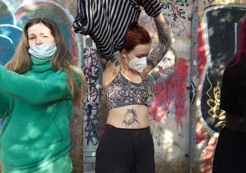 Cheri, Josie Fresh, Poppy - Spray Paint Graffiti Girls Cheri Josie Poppy Dancing And Tagging (2023 | FullHD)
