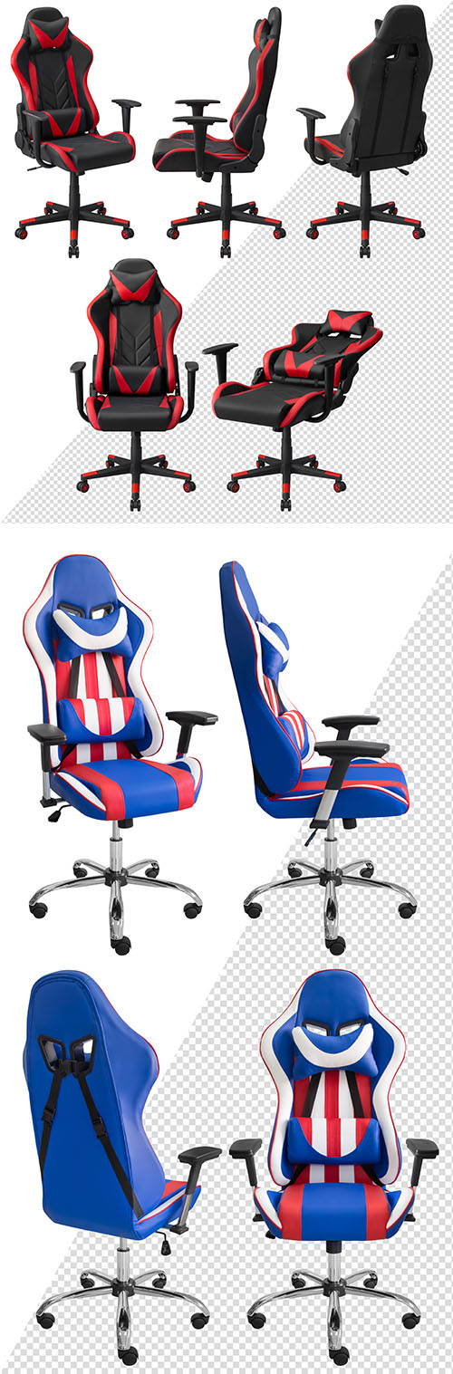 Computer gaming chair design template psd