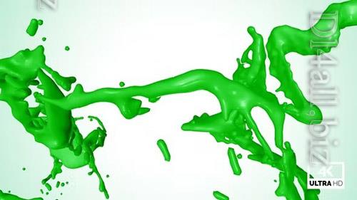 Splash Of Green Paint V6 - 43702590