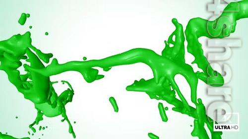 Splash Of Green Paint V6 - 43702590
