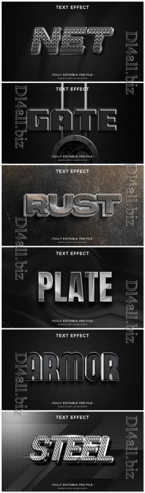 Psd style text effect editable design set vol 224