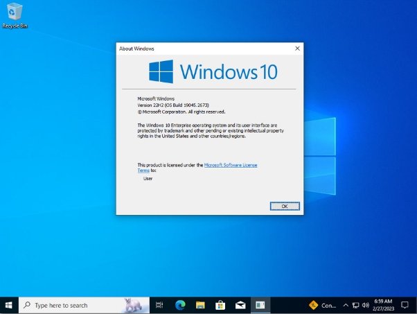 Windows 10 Enterprise Version 22H2 Build 19045.2673 x64 ESD en-US February 2023