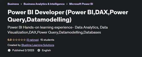 Power BI Developer (Power BI,DAX,Power Query,Datamodelling)