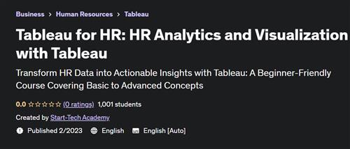Tableau for HR - HR Analytics and Visualization with Tableau