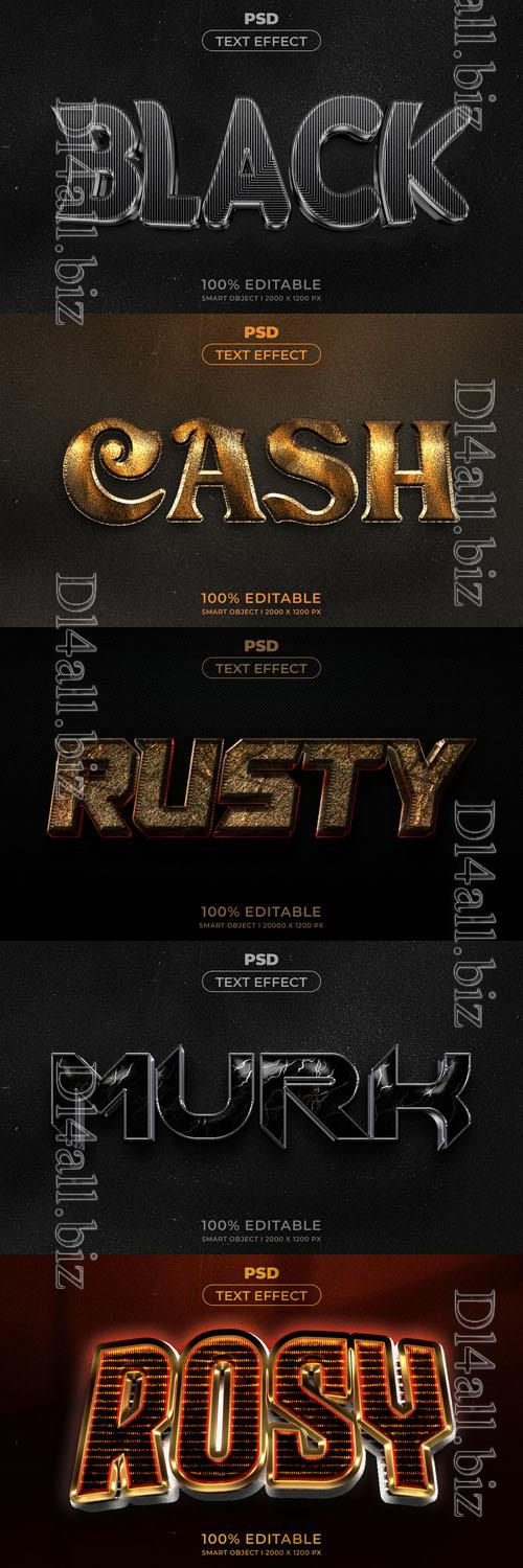 Psd style text effect editable design  collection vol 266