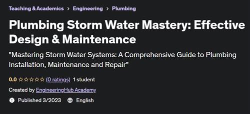 Plumbing Storm Water Mastery Effective Design & Maintenance