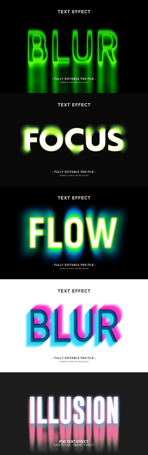Psd style text effect editable design
 collection vol 268 