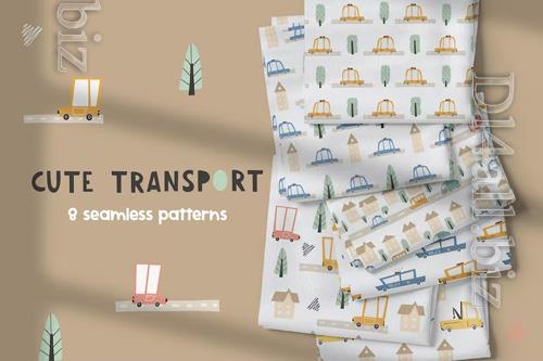 Cute Transport Patterns Collection
