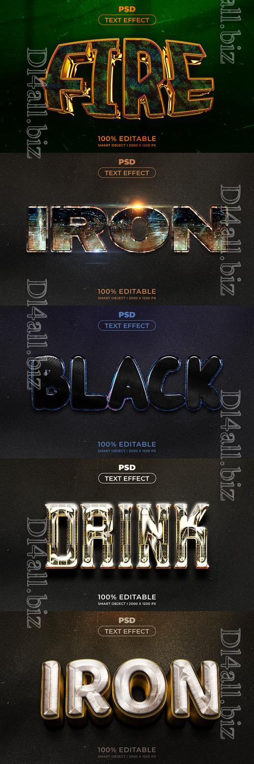 Psd style text effect editable design  collection vol 270