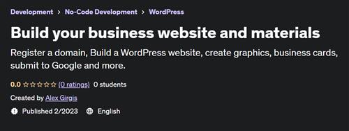 Build your business website and materials