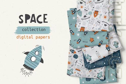 Space Baby Digital Paper Pack