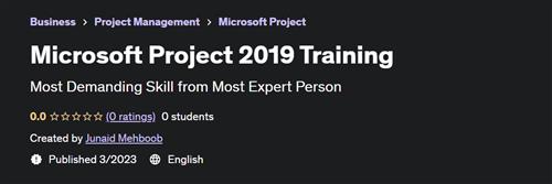 Microsoft Project 2019 Training (2023)