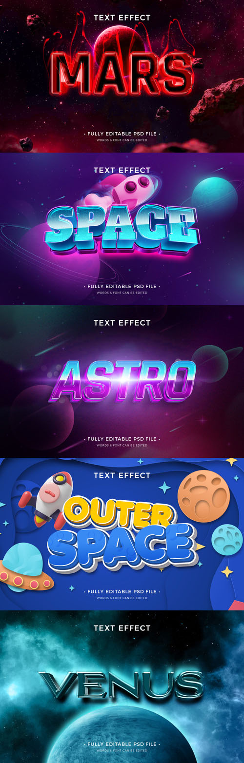 Psd style text effect editable design
 collection vol 267 