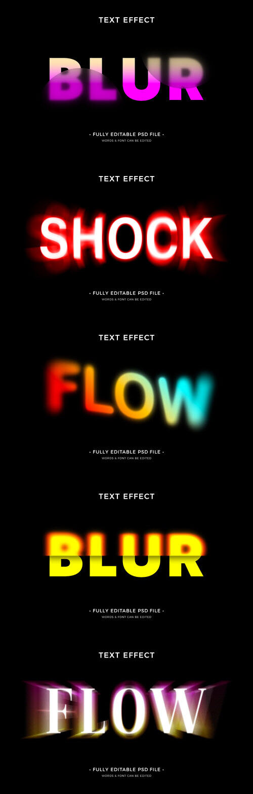 Psd style text effect editable design
 collection vol 263 