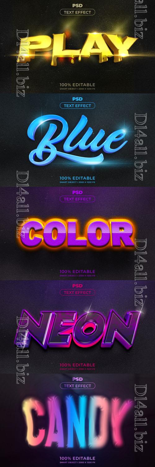 Psd style text effect editable design  collection vol 269