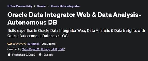 Oracle Data Integrator Web & Data Analysis– Autonomous DB