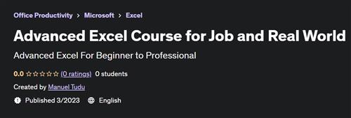 Advanced Excel Course for Job and Real World –  Download Free